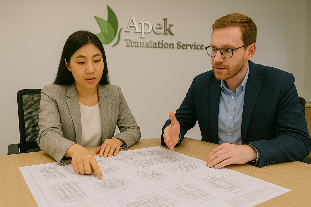 Technical drawing translation